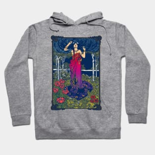 Art Nouveau Lady (red/purple) Hoodie